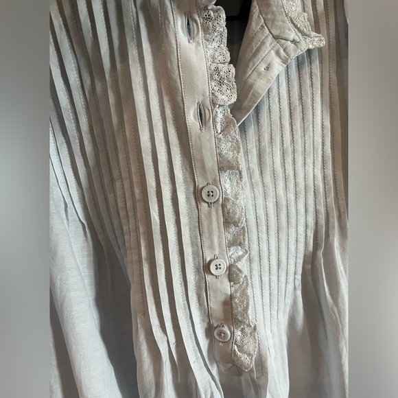 NWOT Zadig & Voltaire Timmy Tomboy ruffles shirt in light blue - Picture 9 of 9